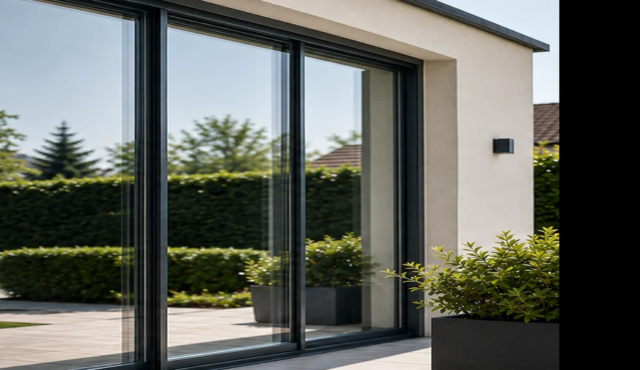 Moderne Glasfläche an einem gepflegten Objekt